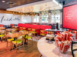 Newk's Eatery interior showcasing vibrant atmosphere and delicious cuisine