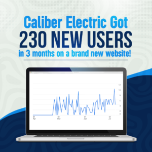 Caliber Electric's revamped website designed by Rohde Marketing, showcasing modern layout and increased lead generation features.