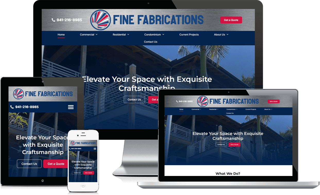 Custom website design by Rohde Marketing, a top marketing agency in Sarasota, enhancing user experience.